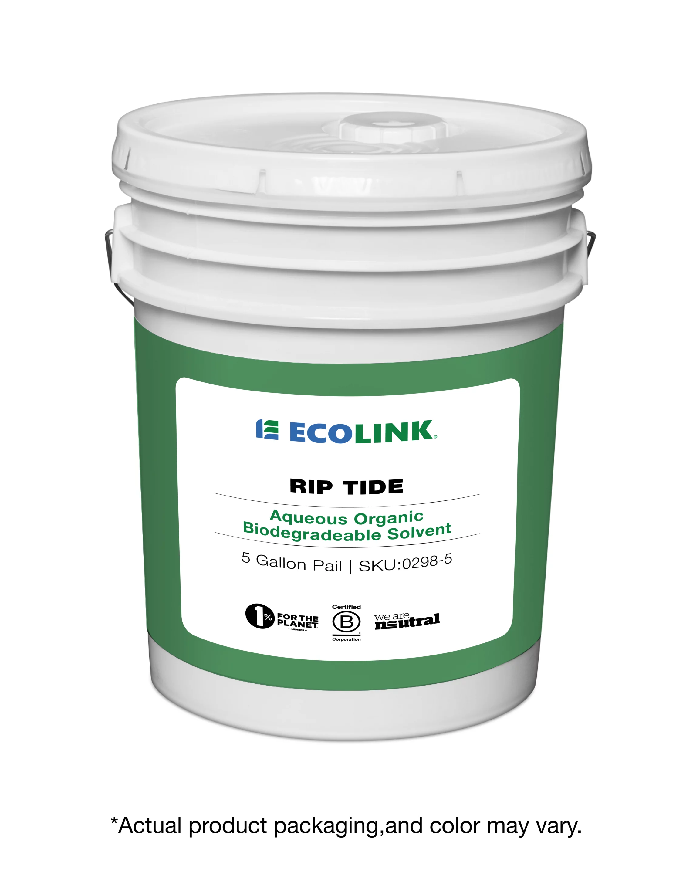 RIPTIDE Citrus Degreaser 5 Gallon Pail 6850013940165 Ecolink Citrus Degreaser 5 Gallon Aqueous Organic Solvent